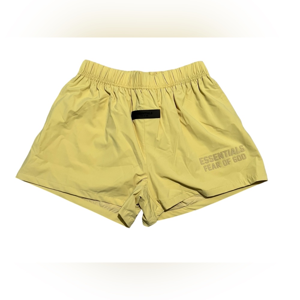 Essentials Fear of God women’s running Dock Shorts light Tuscan yellow size XS